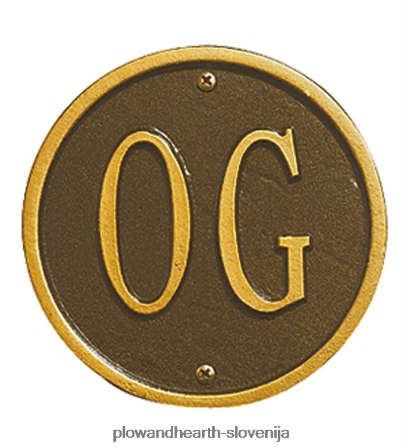 narejena v ameriki, stenska ali travna napisna ploščica z naslovom iz litega aluminija Plow & Hearth 2V4608703 dvorišče & vrt