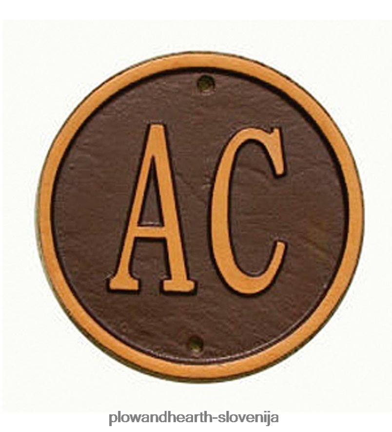 narejena v ameriki, stenska ali travna napisna ploščica z naslovom iz litega aluminija Plow & Hearth 2V4608703 dvorišče & vrt