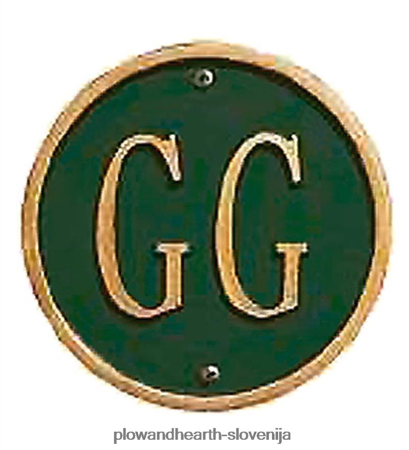 narejena v ameriki, stenska ali travna napisna ploščica z naslovom iz litega aluminija Plow & Hearth 2V4608703 dvorišče & vrt