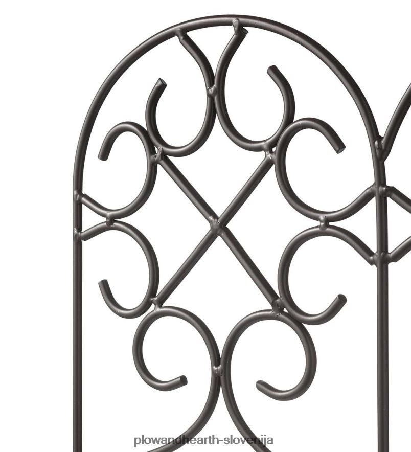 zvit rob iz kovanega železa z brušenimi vložki in bronziranim zaključkom Plow & Hearth 2V4608670 dvorišče & vrt