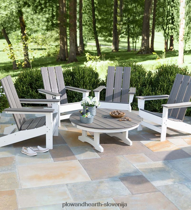 5-delna pogovorna garnitura may river - obalna siva/bela Plow & Hearth 2V4608680 dvorišče & vrt