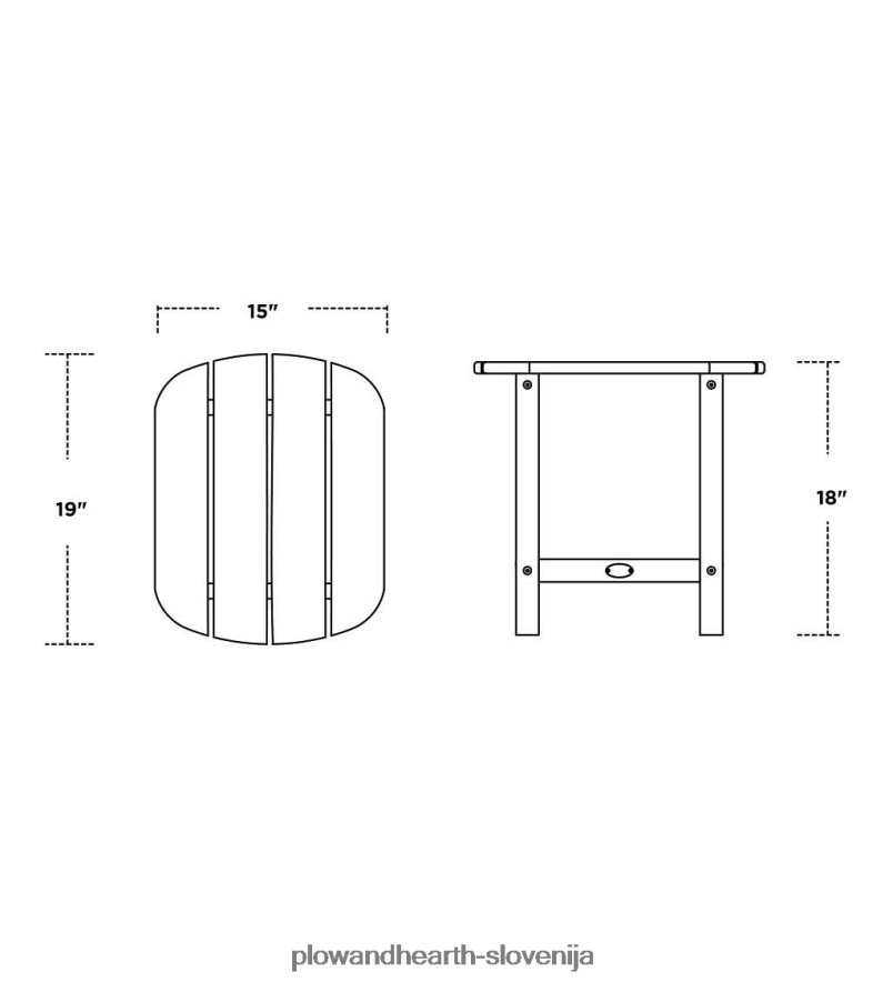adirondack pohištvo iz poliwooda Plow & Hearth 2V4608679 dvorišče & vrt