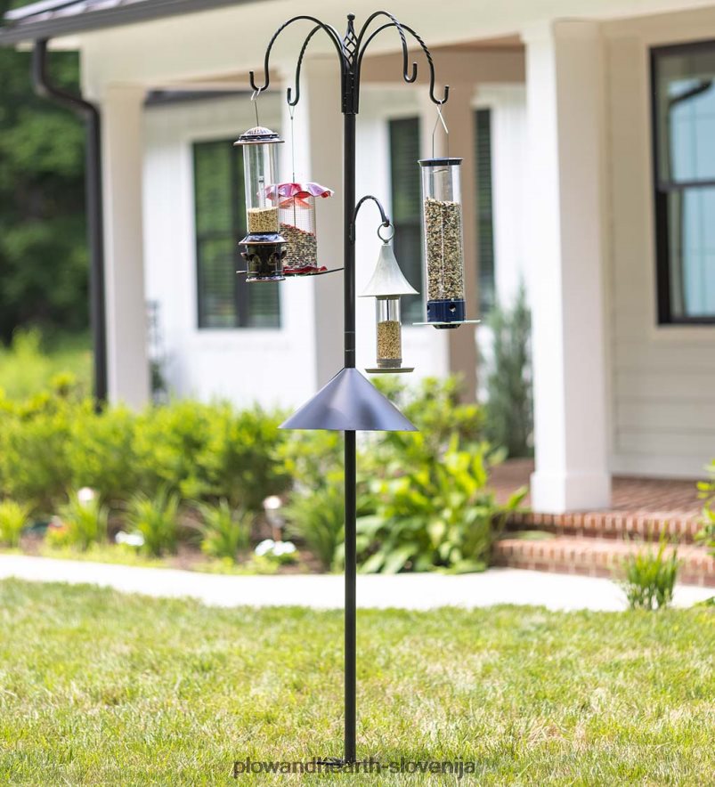 popolna postaja za hranjenje divjih ptic s 5 kavlji Plow & Hearth 2V4608736 dvorišče & vrt