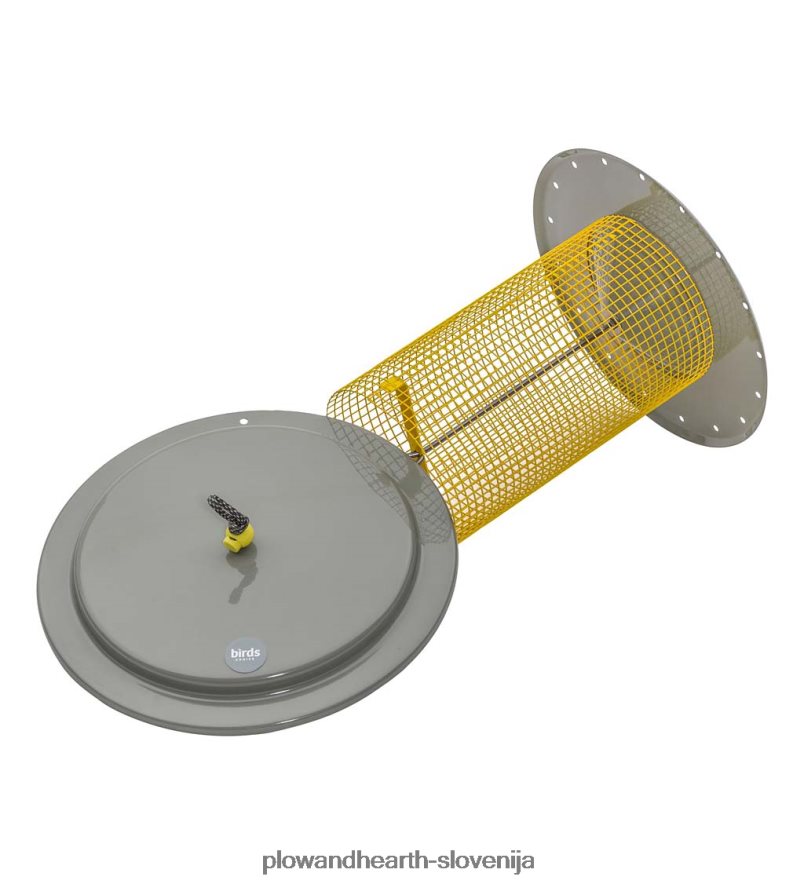 velika kovinska ptičja krmilnica s sončničnimi semeni - modra Plow & Hearth 2V4608777 dvorišče & vrt