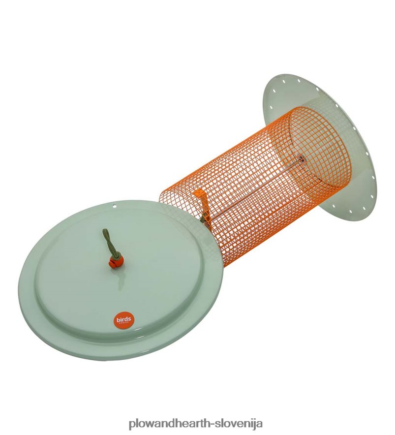 velika kovinska ptičja krmilnica s sončničnimi semeni - modra Plow & Hearth 2V4608777 dvorišče & vrt