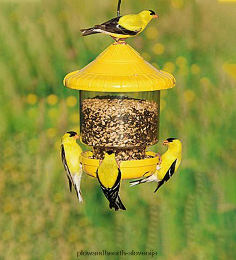 viseča ptičja krmilnica - rdeča Plow & Hearth 2V4608765 dvorišče & vrt