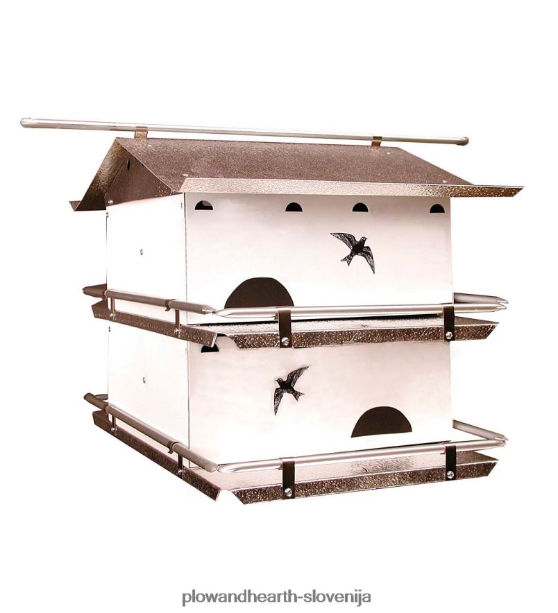4-sobna ptičja hišica vijoličnega martinca z apartmaji in odprtinami, odpornimi na škorce Plow & Hearth 2V4608890 dvorišče & vrt