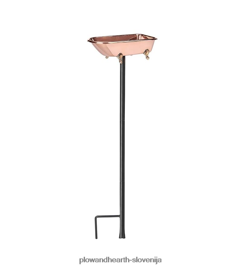 Splish splash ptičja kopel, poliran baker - baker Plow & Hearth 2V4608844 dvorišče & vrt