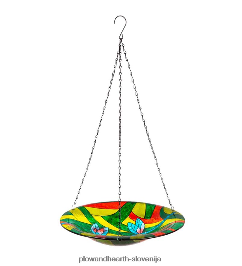 viseče steklene kačji pastirji ptičja kopel Plow & Hearth 2V4608855 dvorišče & vrt