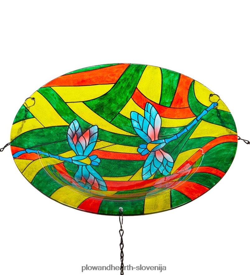 viseče steklene kačji pastirji ptičja kopel Plow & Hearth 2V4608855 dvorišče & vrt