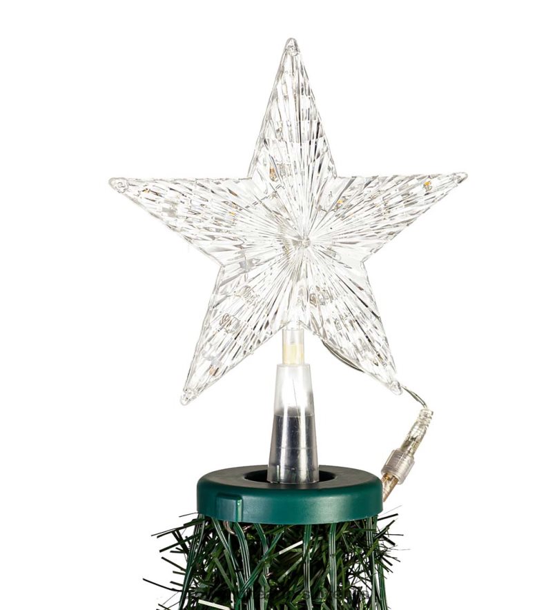 notranja/zunanja božična jelka z večbarvnimi lučkami, 71 Plow & Hearth 2V460824 dvorišče & vrt