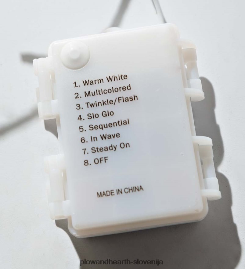 srebrna kovinska girlanda za notranjo/zunanjo uporabo z lučkami z dvojno funkcijo Plow & Hearth 2V460829 dvorišče & vrt