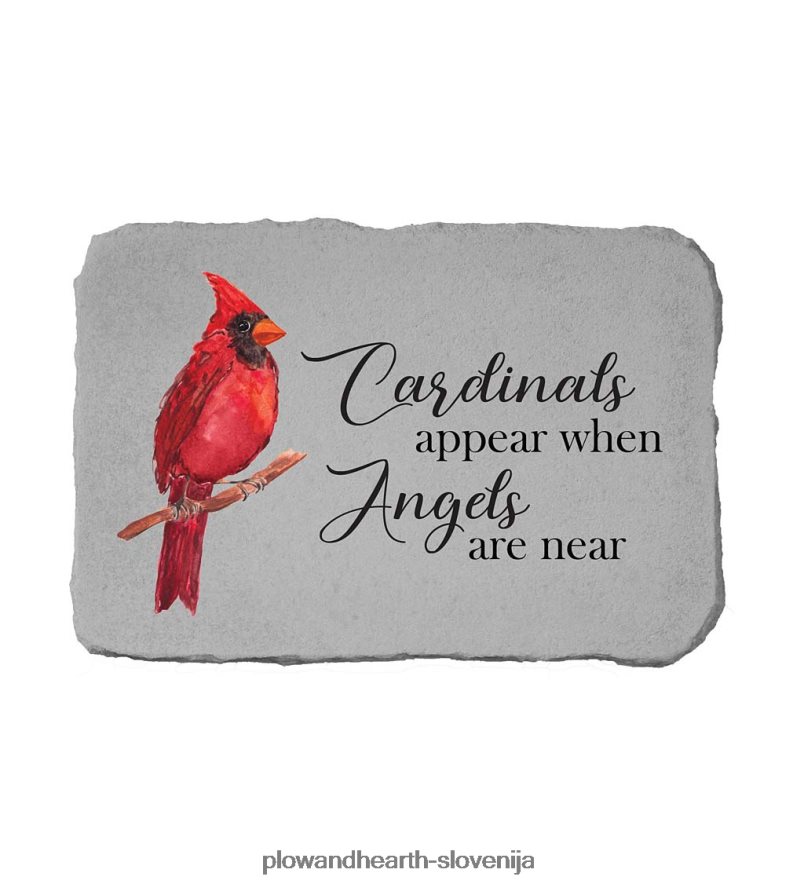 kardinalski spominski vrtni kamen z neobvezno personalizacijo Plow & Hearth 2V4608215 dvorišče & vrt