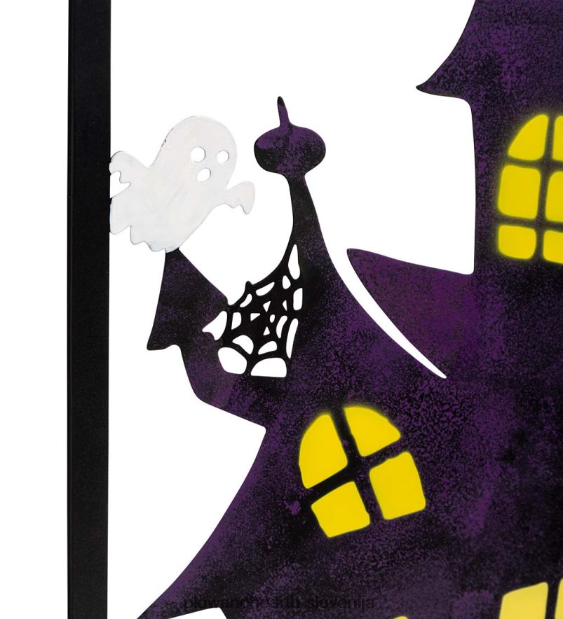 kovinske rešetke za noč čarovnic v dizajnu hiš čarovnic in hiš s straši - hiša s straši Plow & Hearth 2V4608203 dvorišče & vrt