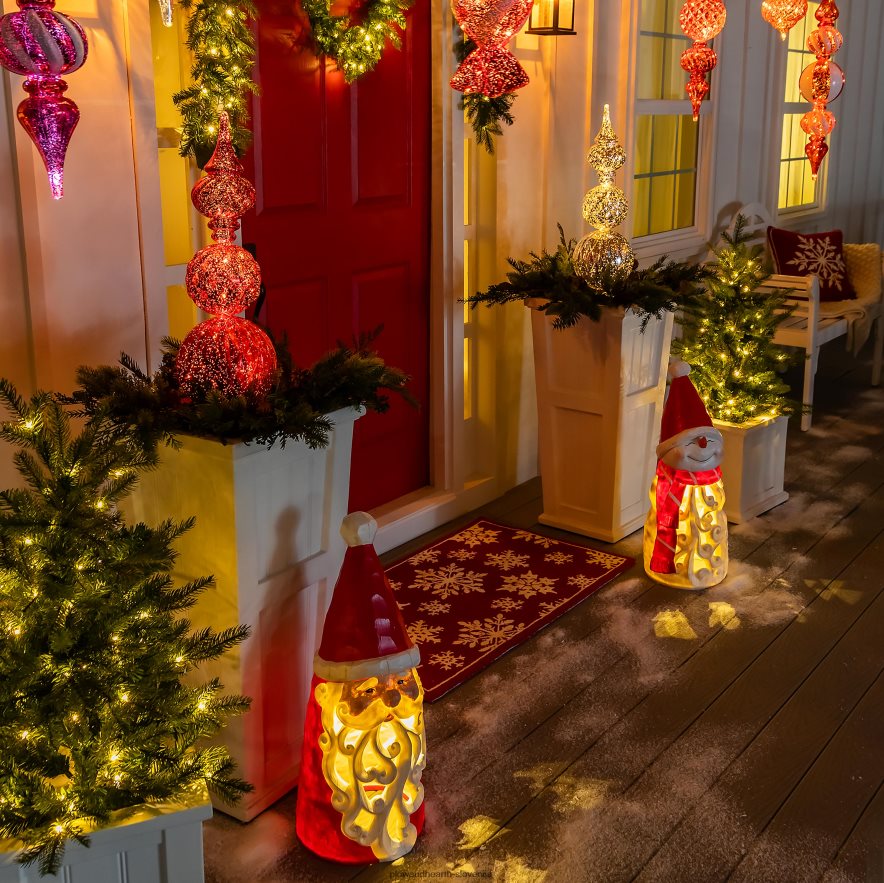 notranji/zunanji nezlomljivi osvetljeni veliki končni vrtinčasti okras Plow & Hearth 2V460882 dvorišče & vrt