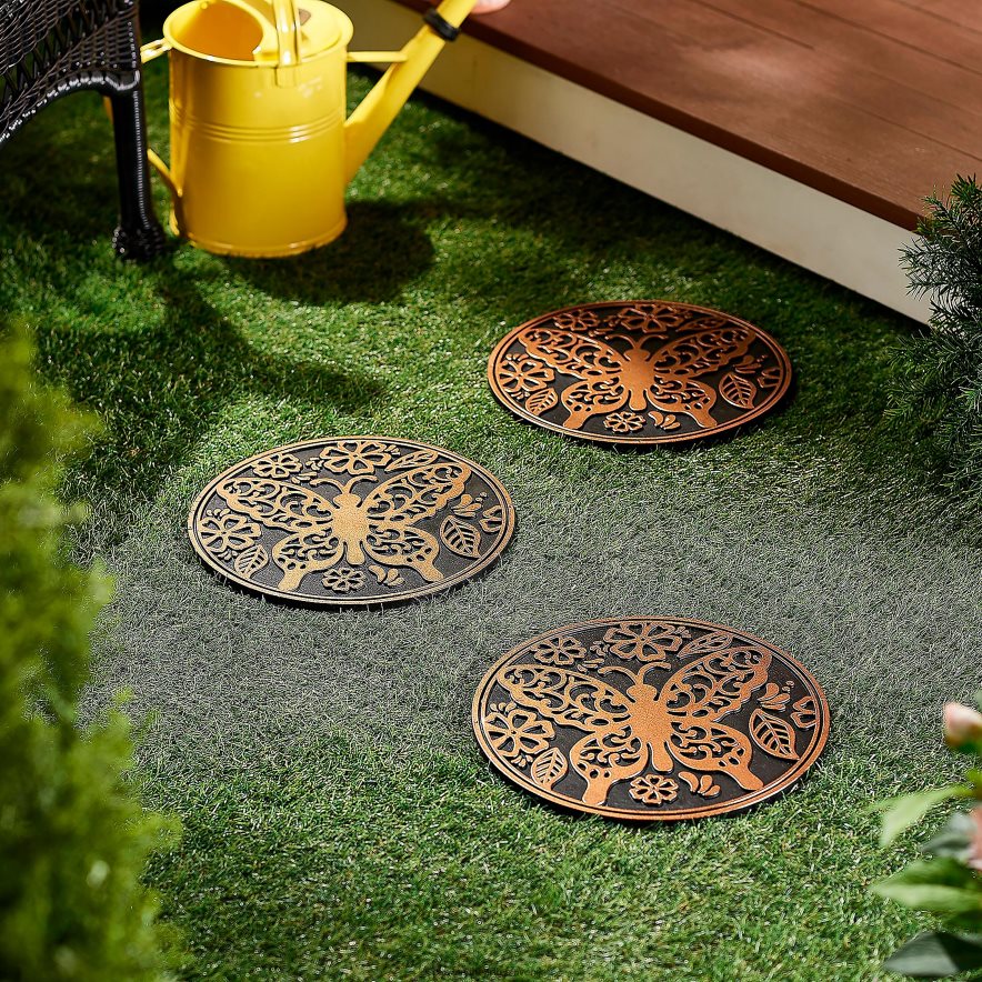 odskočni kamni iz reciklirane gume, set 3 - kolibri Plow & Hearth 2V4608263 dvorišče & vrt