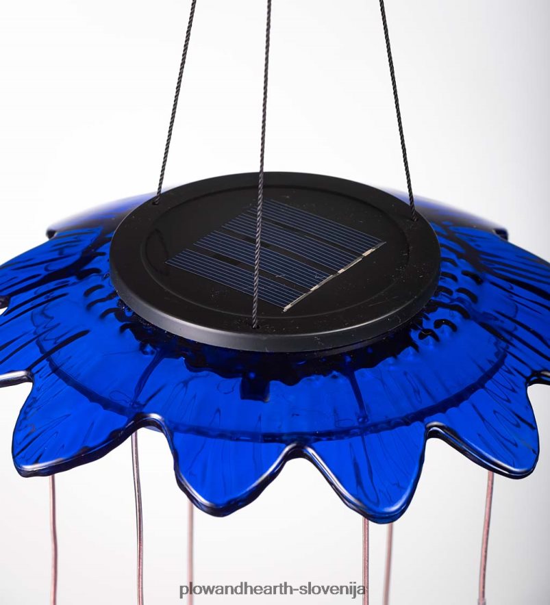 solarni mobilnik, ki spreminja barvo, s kardinali in rožami Plow & Hearth 2V4608303 dvorišče & vrt