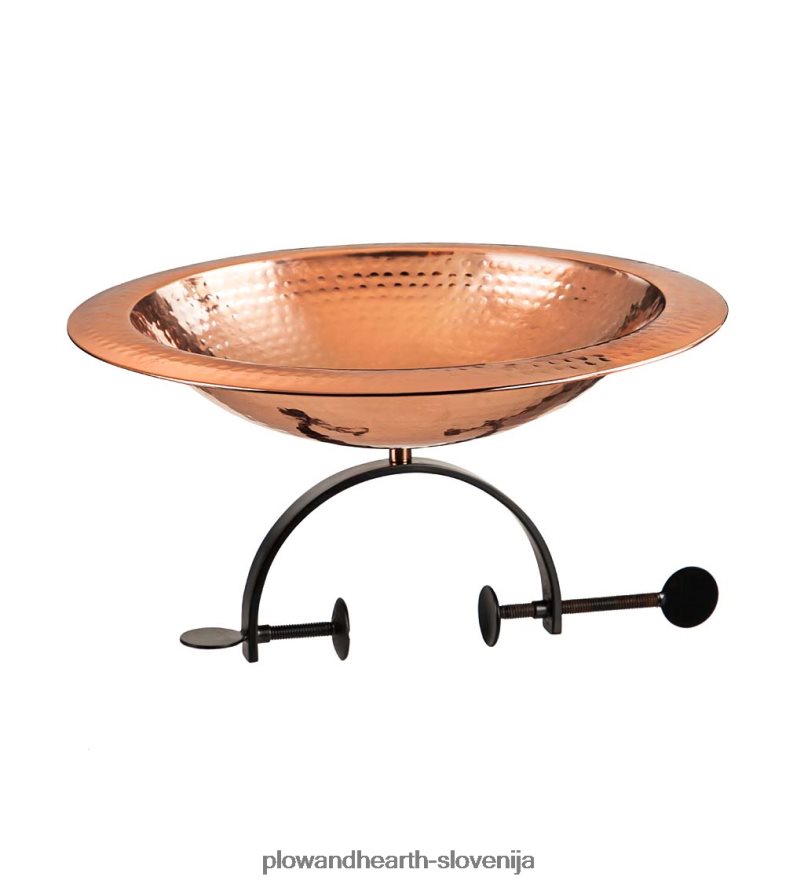 vgrajena bakrena kopel za ptice s kovanim zaključkom Plow & Hearth 2V4608158 dvorišče & vrt