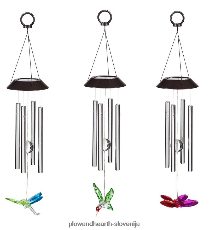 winged wonders sončni vetrni zvončki, komplet 3 Plow & Hearth 2V4608311 dvorišče & vrt