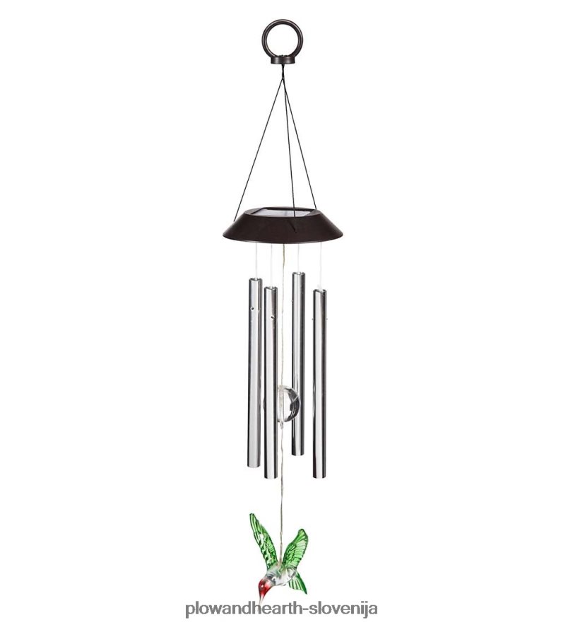 winged wonders sončni vetrni zvončki, komplet 3 Plow & Hearth 2V4608311 dvorišče & vrt