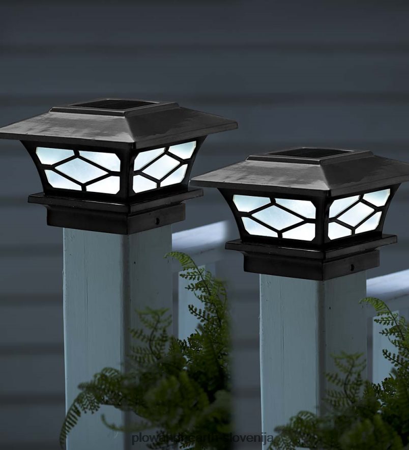 klasični mission style pokrovi za solarne luči, komplet 2 - baker Plow & Hearth 2V4608482 dvorišče & vrt