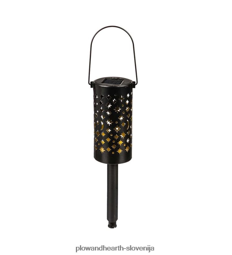 nebesne solarne LED potne luči s senco, komplet 6 kom Plow & Hearth 2V4608462 dvorišče & vrt