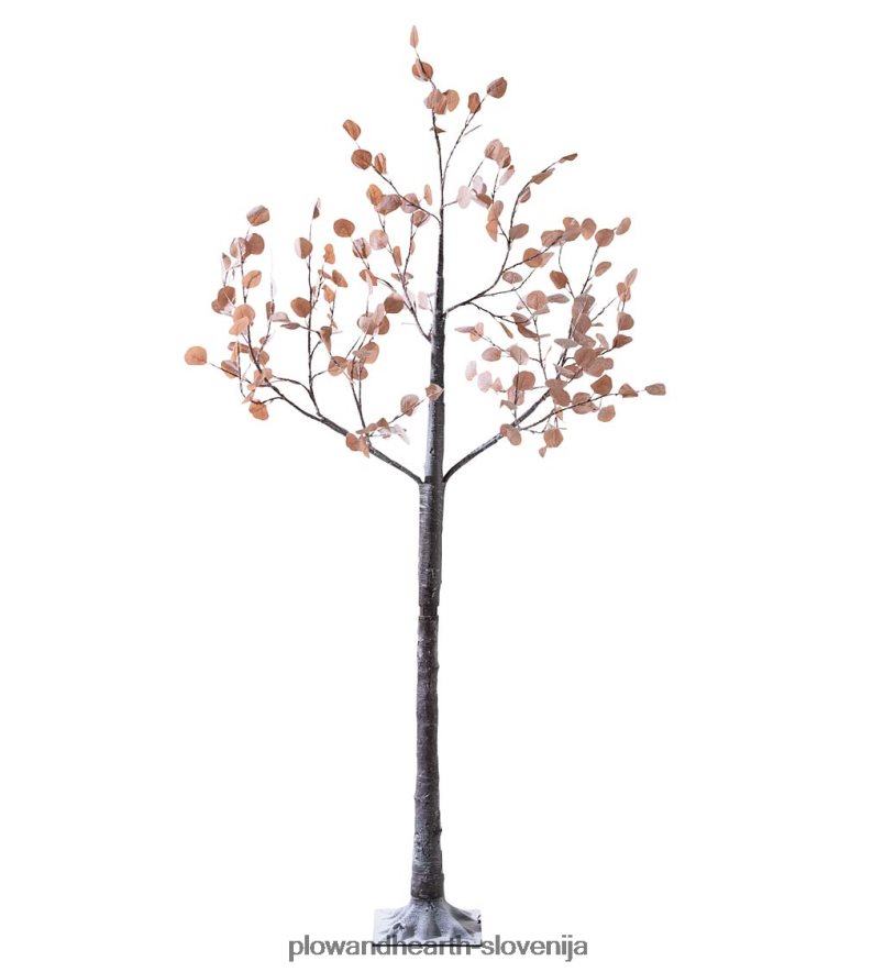 notranje/zunanje električno osvetljeno roza srebrno dolarjevo drevo Plow & Hearth 2V4608470 dvorišče & vrt