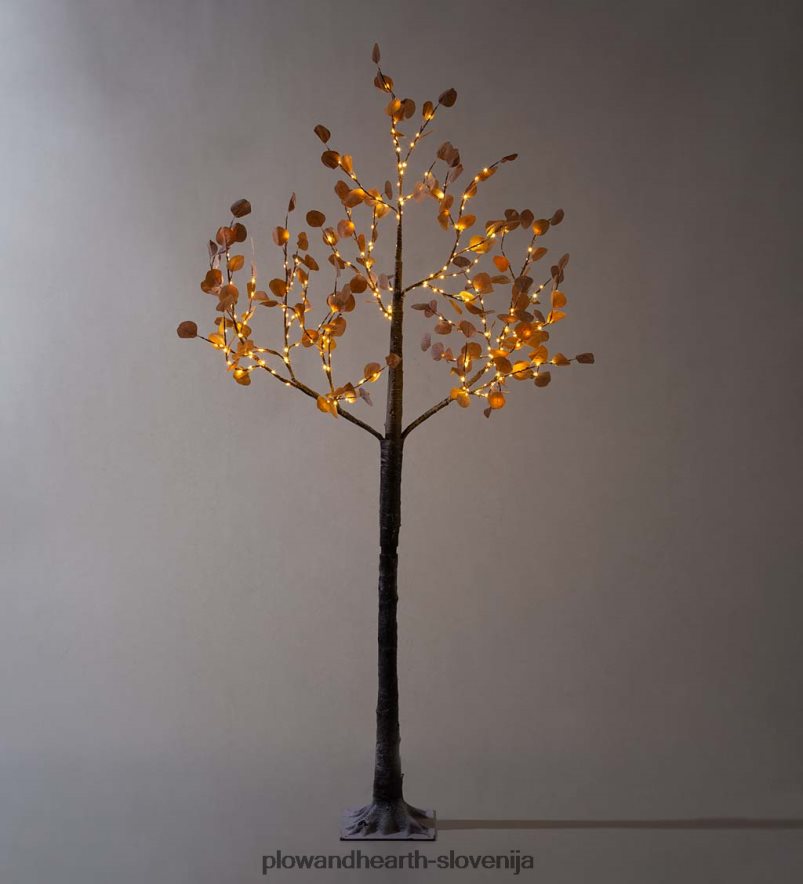 notranje/zunanje električno osvetljeno roza srebrno dolarjevo drevo Plow & Hearth 2V4608470 dvorišče & vrt