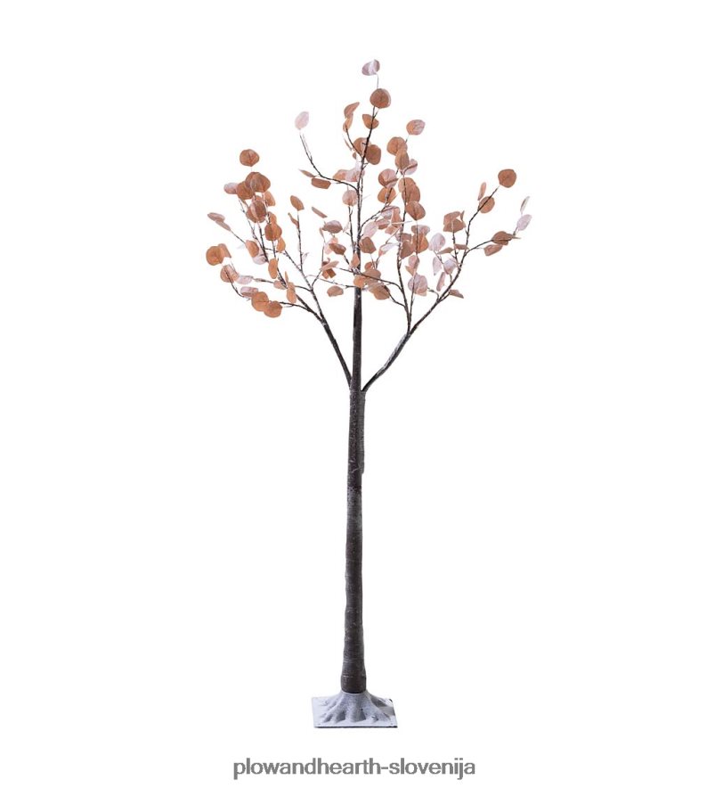 notranje/zunanje električno osvetljeno roza srebrno dolarjevo drevo Plow & Hearth 2V4608470 dvorišče & vrt