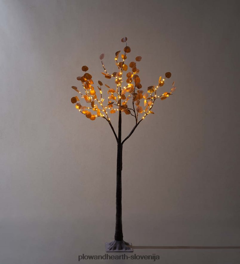 notranje/zunanje električno osvetljeno roza srebrno dolarjevo drevo Plow & Hearth 2V4608470 dvorišče & vrt