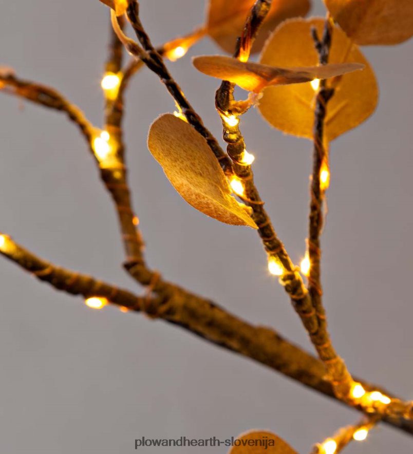 notranje/zunanje električno osvetljeno roza srebrno dolarjevo drevo Plow & Hearth 2V4608470 dvorišče & vrt