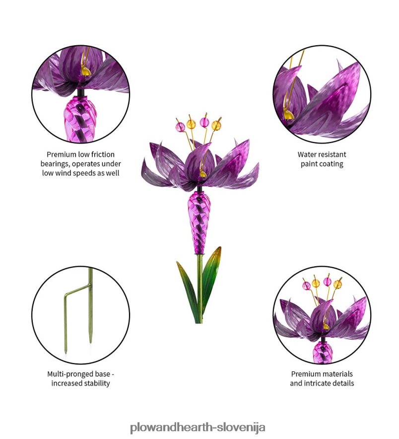 cvetlični vrtni kol - moder Plow & Hearth 2V4608141 dvorišče & vrt