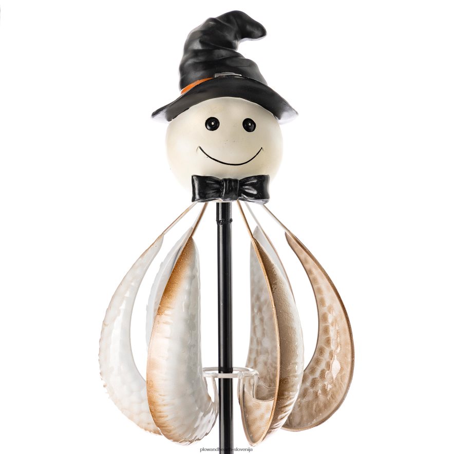 noč čarovnic smejoči se duh kovinski vrtni vrtavec Plow & Hearth 2V4608348 dvorišče & vrt