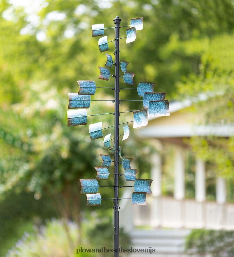 prevelika spiralna kovinska vetrnica Plow & Hearth 2V4608349 dvorišče & vrt