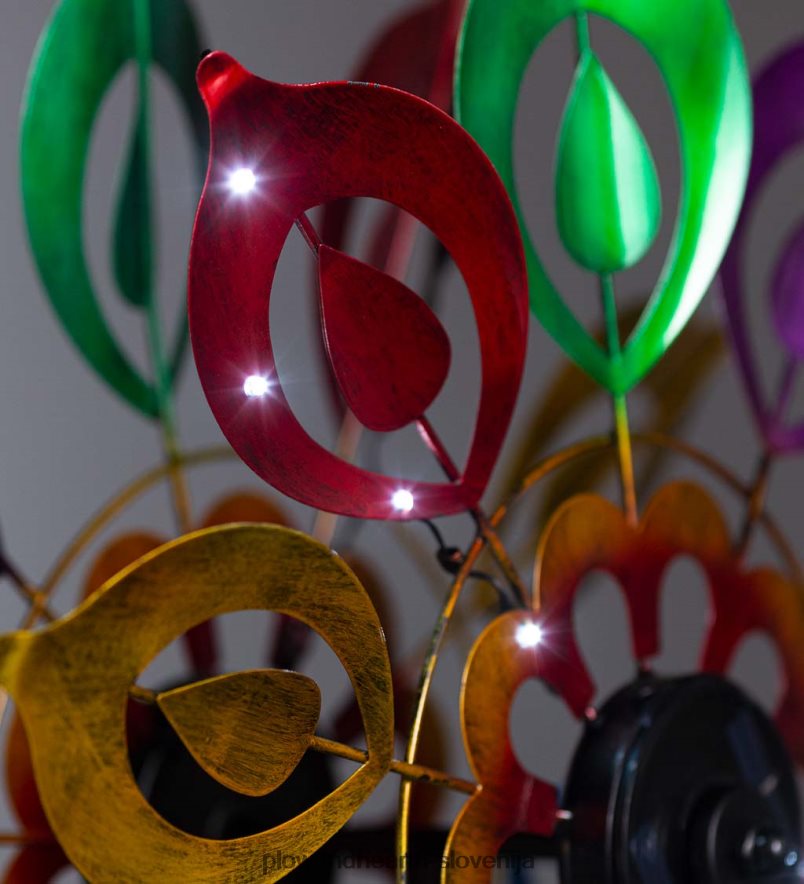 večbarvna lilija, sončno osvetljena kovinska vetrnica - multi Plow & Hearth 2V4608345 dvorišče & vrt