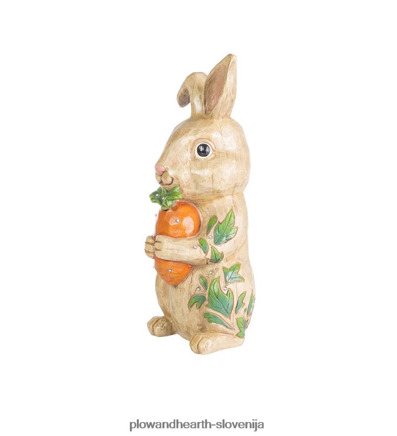 notranji/zunanji osvetljeni kip zajčka zajčka Plow & Hearth 2V4608111 dvorišče & vrt