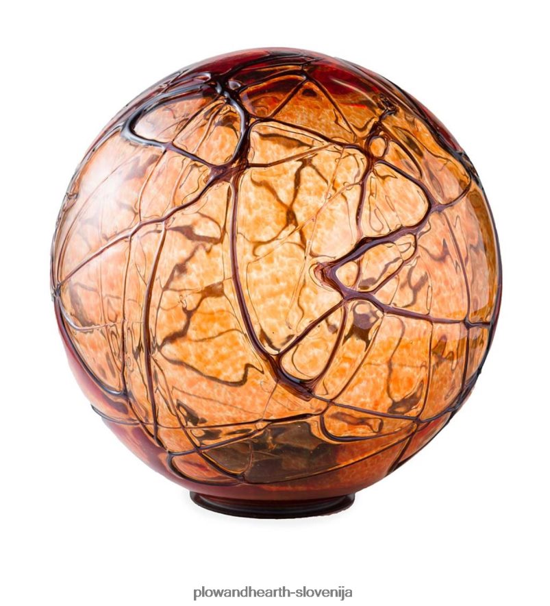 osvetljena solarna steklena krogla - dim Plow & Hearth 2V4608416 dvorišče & vrt