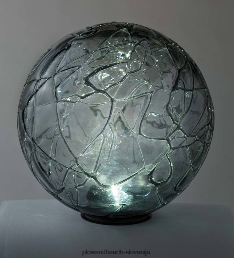 osvetljena solarna steklena krogla - dim Plow & Hearth 2V4608416 dvorišče & vrt