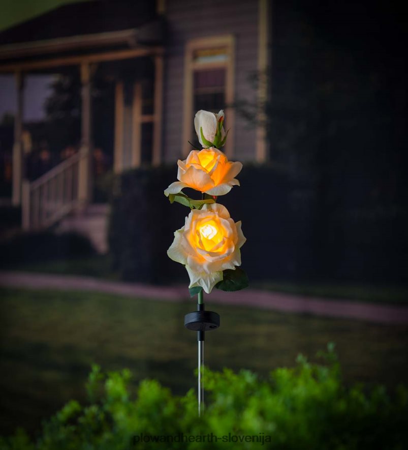 rumena vrtnica solarni vrtni količek Plow & Hearth 2V4608245 dvorišče & vrt