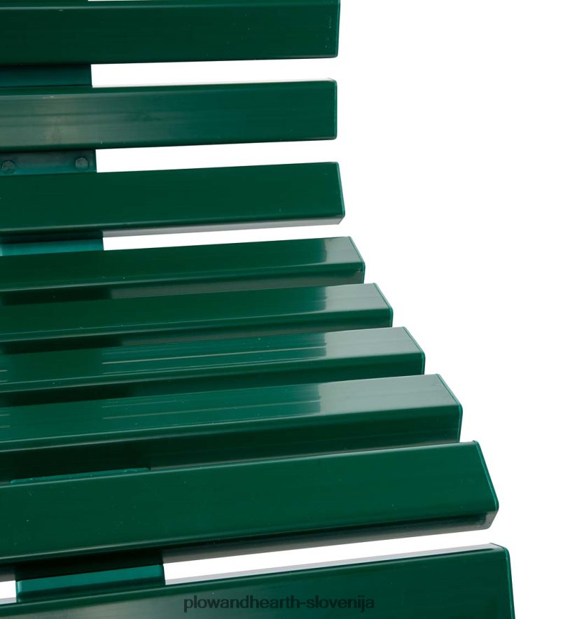 ergonomska pvc vrtna klop odporna na vremenske vplive - optični lesni ton Plow & Hearth 2V4608498 dvorišče & vrt