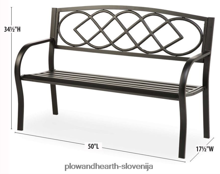 vrtna klop s keltskim vozlom Plow & Hearth 2V4608489 dvorišče & vrt