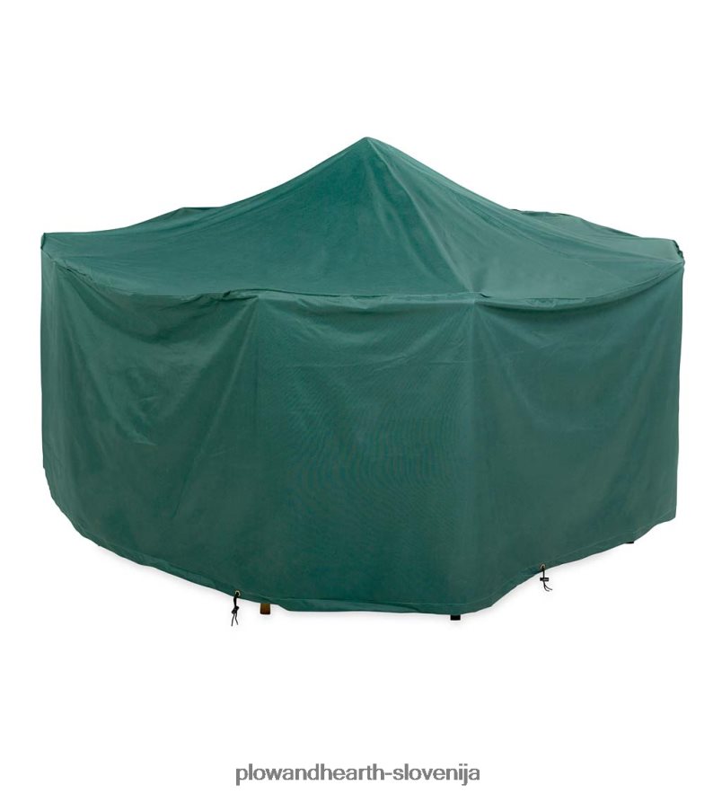 klasično zunanje pohištvo za vse vremenske razmere za x-veliko okroglo mizo in stole - zelena Plow & Hearth 2V46081067 dvorišče & vrt