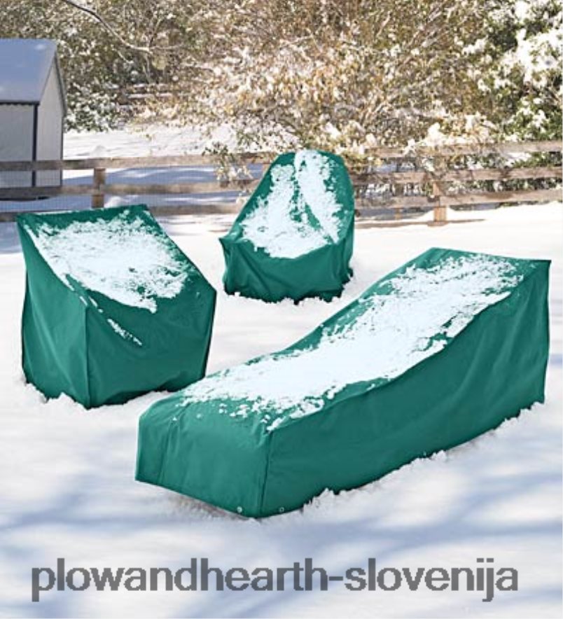 klasično zunanje pohištvo za vse vremenske razmere za x-veliko okroglo mizo in stole - zelena Plow & Hearth 2V46081067 dvorišče & vrt