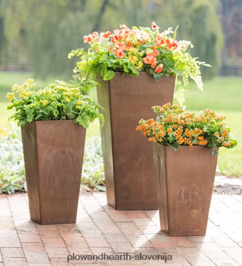 Sussex sejalnice iz smole, odporne proti zmrzali, v treh velikostih Plow & Hearth 2V4608907 dvorišče & vrt