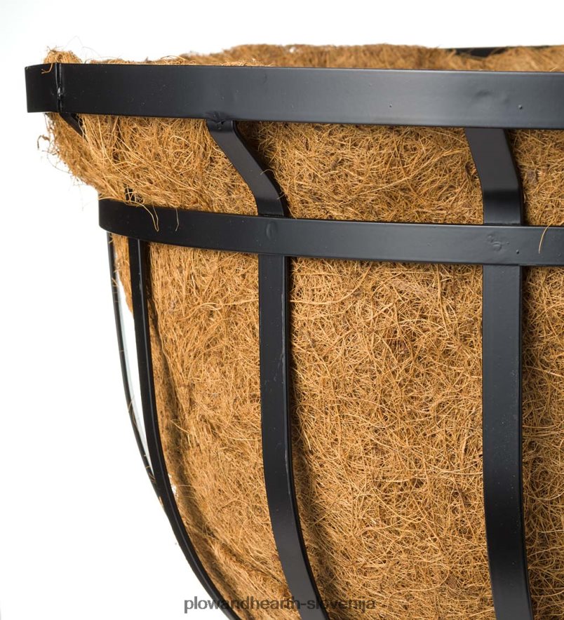 kovinski košarasti sadilnik s kokosovo podlogo Plow & Hearth 2V4608914 dvorišče & vrt