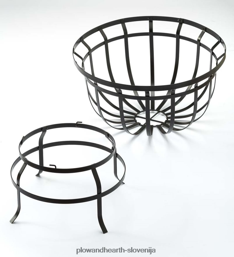 kovinski košarasti sadilnik s kokosovo podlogo Plow & Hearth 2V4608914 dvorišče & vrt