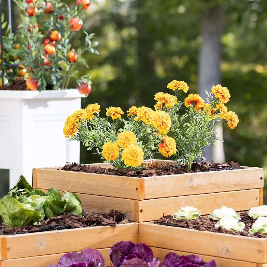 lesen vrtni sadilnik s štirimi kockami z dvignjeno posteljo Plow & Hearth 2V4608909 dvorišče & vrt