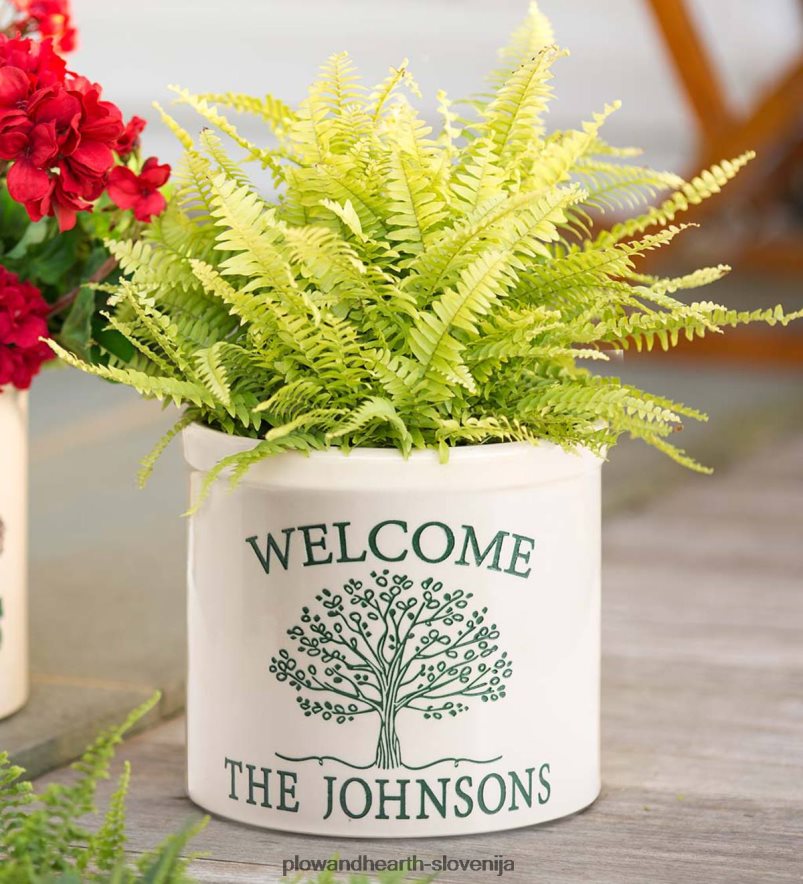 personaliziran lonec drevo življenja - črn Plow & Hearth 2V4608922 dvorišče & vrt