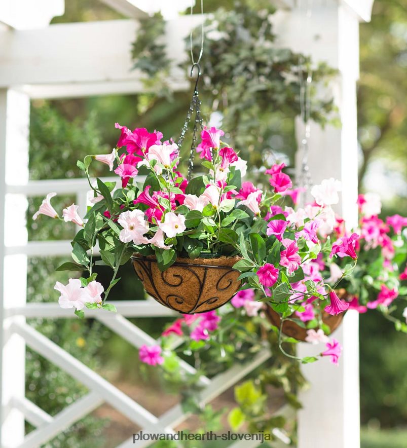 viseča košara umetna petunija - vijolična Plow & Hearth 2V4608968 dvorišče & vrt