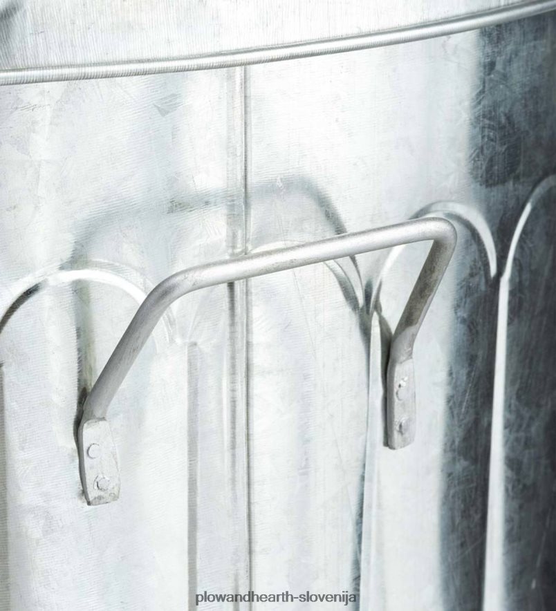 pocinkana kovinska posoda za vrtne/domače sežigalnice odpadkov Plow & Hearth 2V4608990 dvorišče & vrt